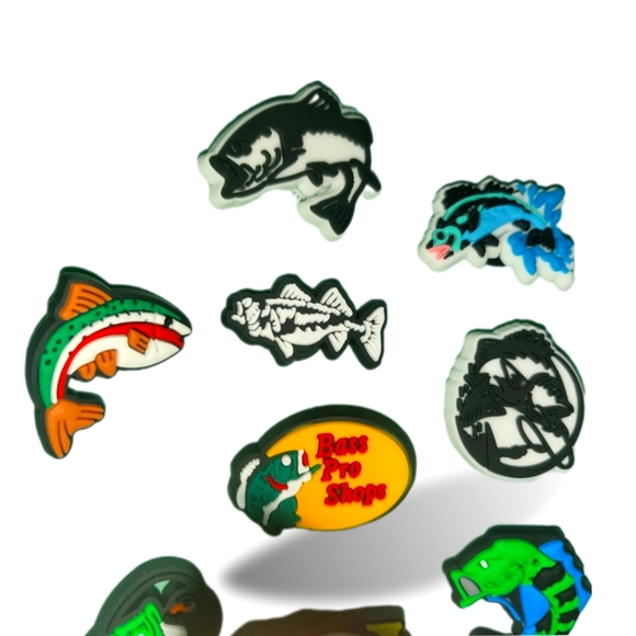 Bass Shoe Charms Set of 9 - Picture 3 of 4